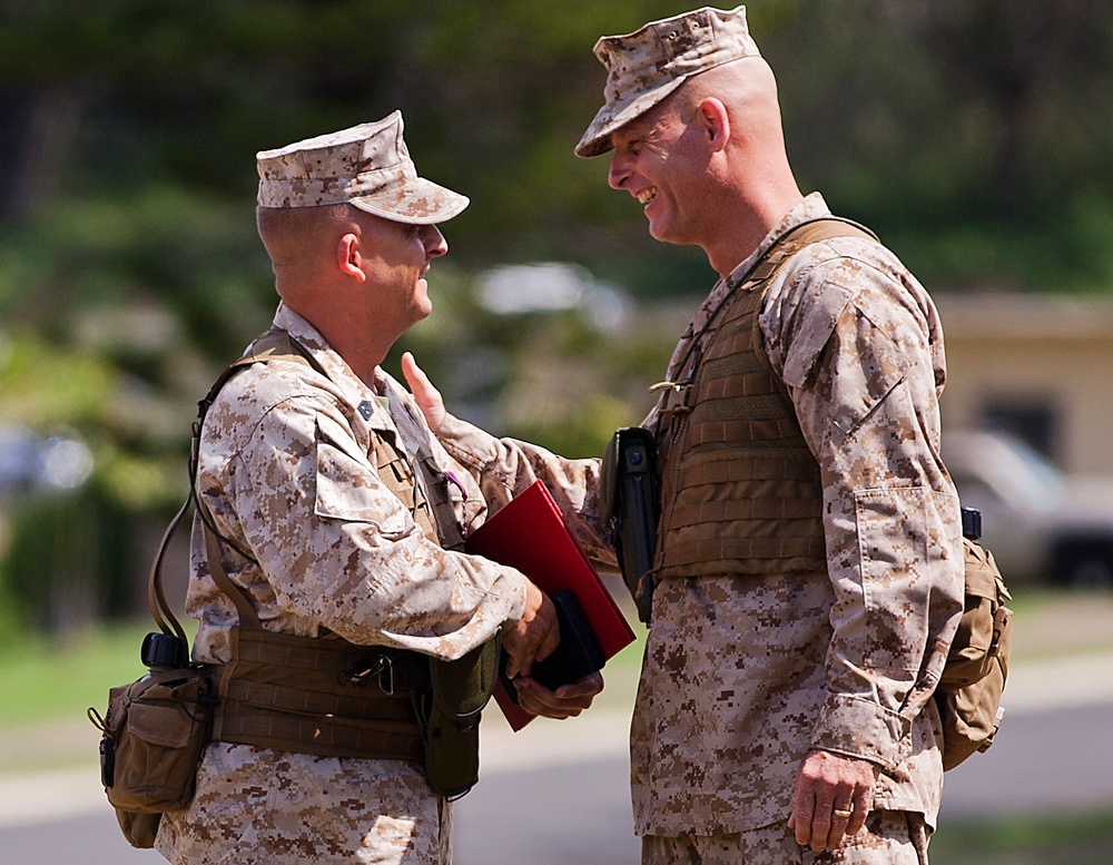 3rd Marines bids farewell to LeHew, welcomes Santiago