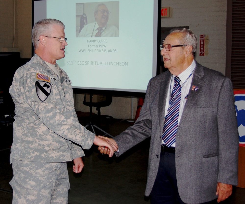 Bataan survivor visits 311th Expeditionary Sustainment Command