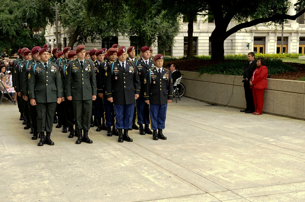 White Falcons attend dedication ceremony to fallen comrade