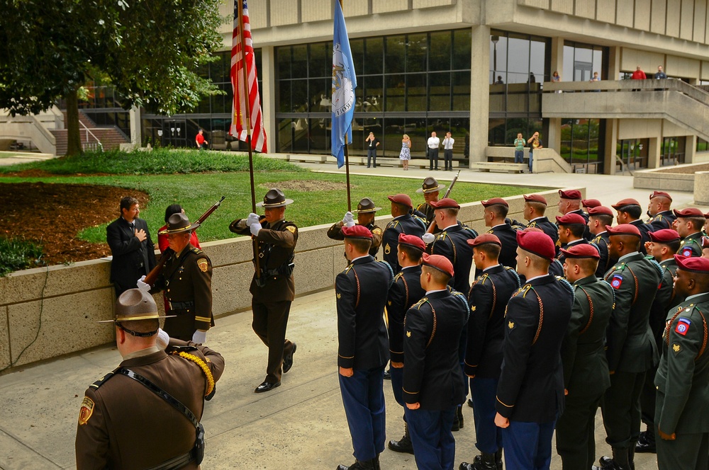 White Falcons attend dedication ceremony to fallen comrade