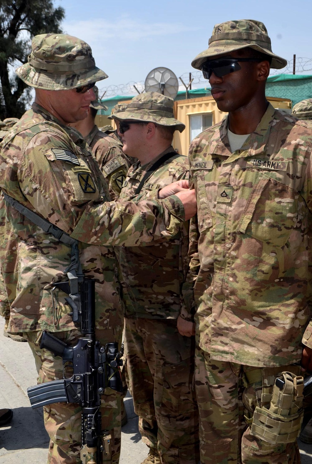 Task Force Boar patch ceremony