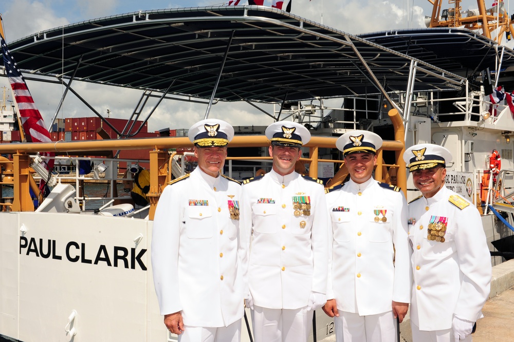 Coast Guard Cutter Paul Clark commissioning ceremony