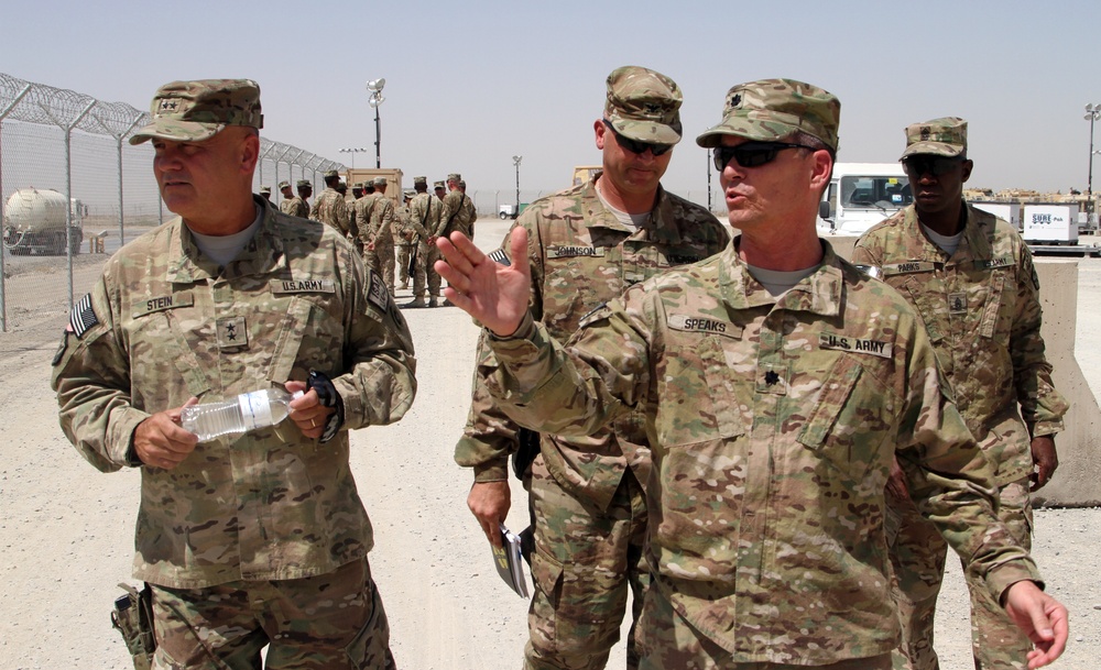 Maj. Gen. Kurt J. Stein visits Four Corners in Kandahar