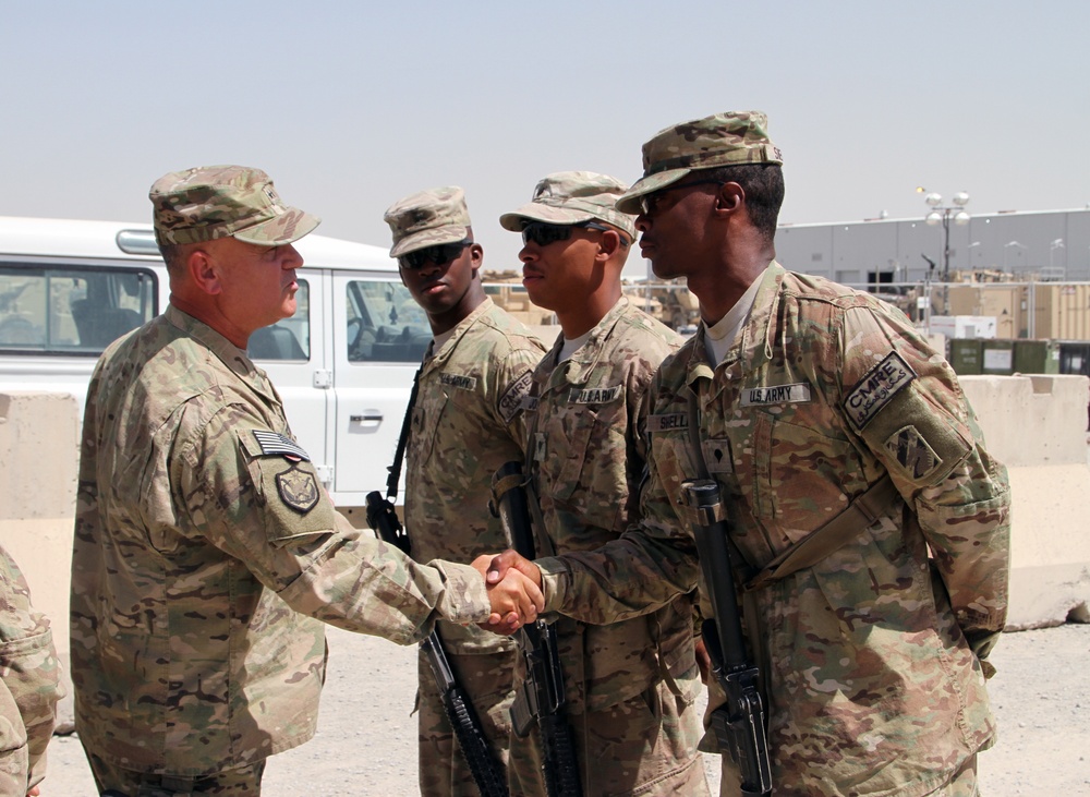 Maj. Gen. Kurt J. Stein visits Four Corners in Kandahar