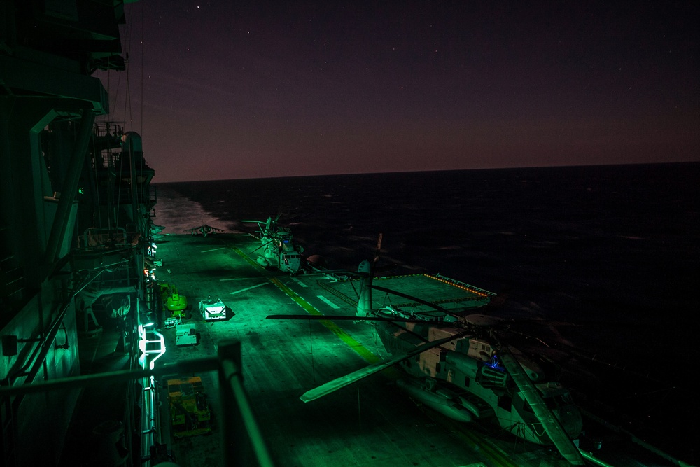 USS Bonhomme Richard night operations