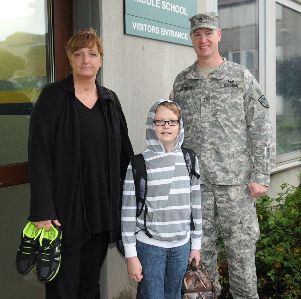 DoDDS students arrive for first day of school