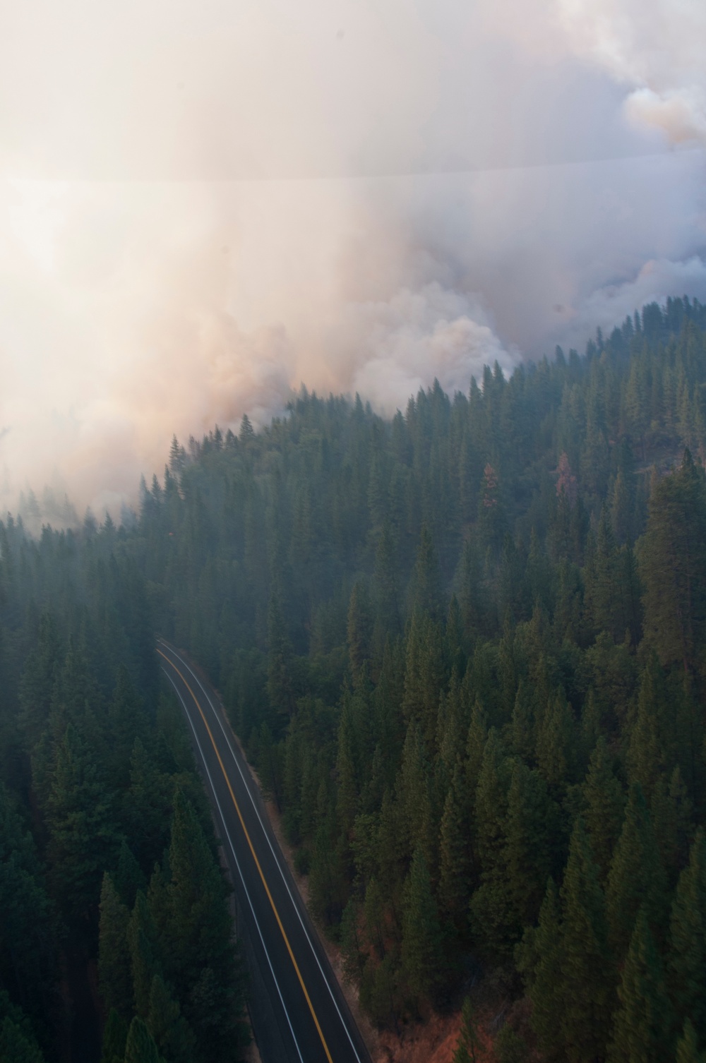 California Air and Army National Guard Battles Rim Fire Over Yosemite National Forest