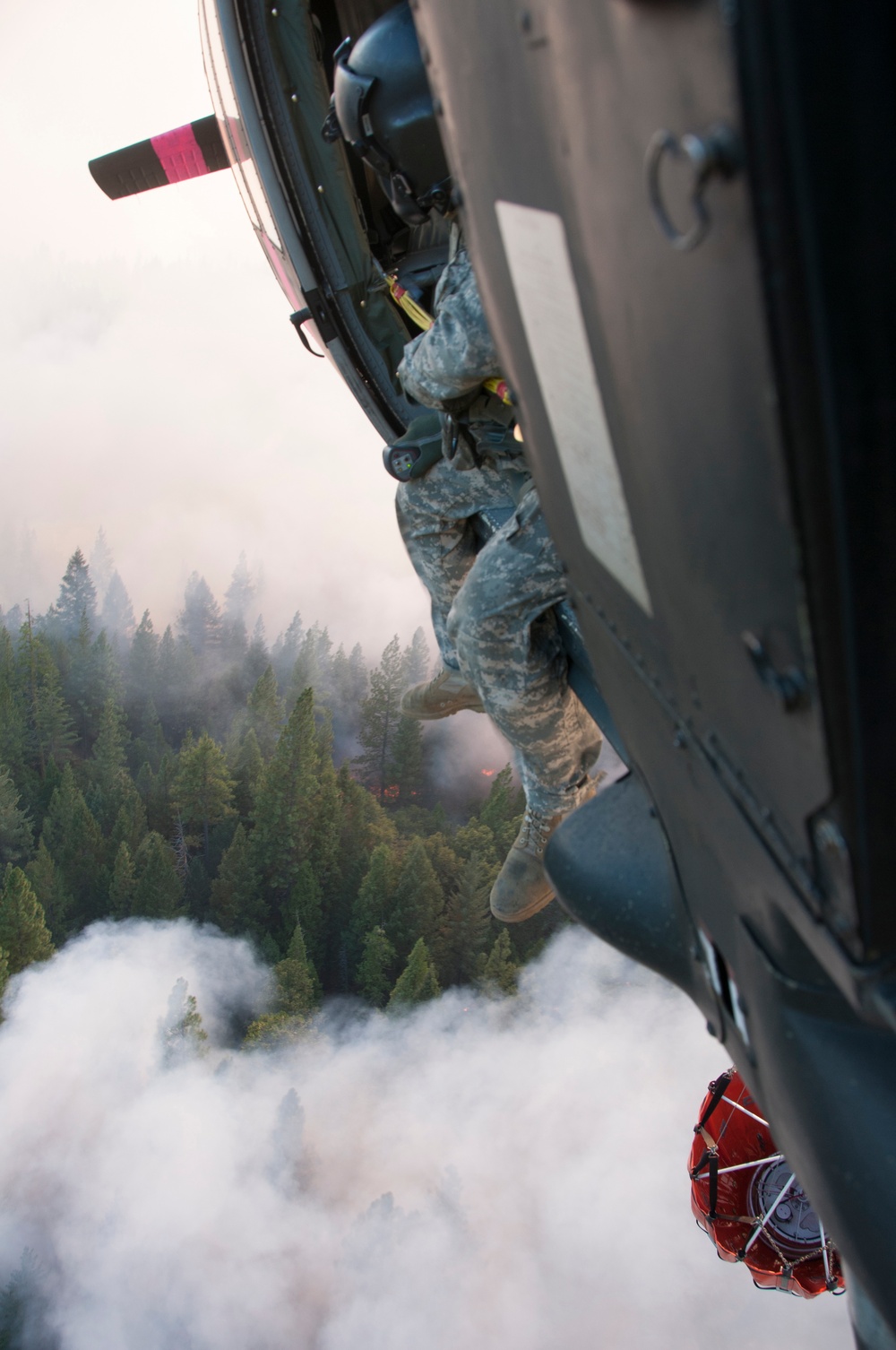 California Air and Army National Guard Battles Rim Fire Over Yosemite National Forest