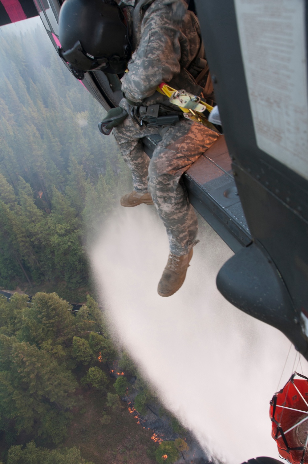 California Air and Army National Guard Battles Rim Fire Over Yosemite National Forest