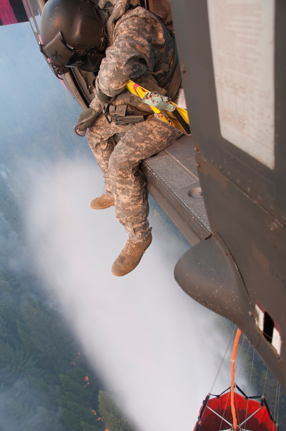 California Air and Army National Guard Battles Rim Fire Over Yosemite National Forest