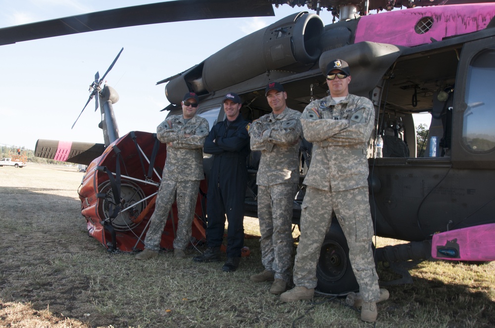 California Air and Army National Guard Battles Rim Fire Over Yosemite National Forest