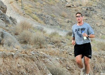 For one soldier, charity involves running -lots of it