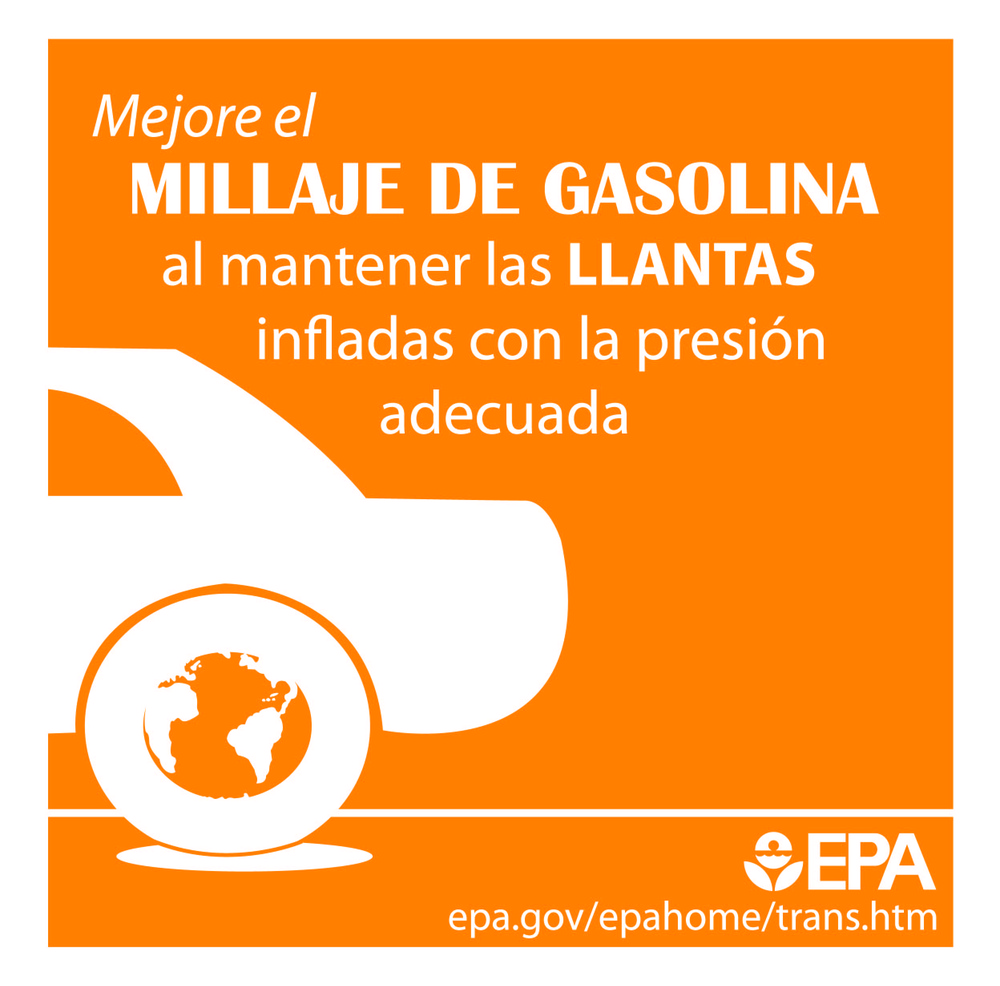 Keep tires inflated (Spanish)