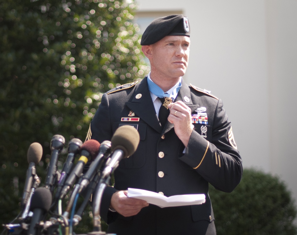 Medal of Honor ceremony in honor of Staff Sgt. Ty Carter