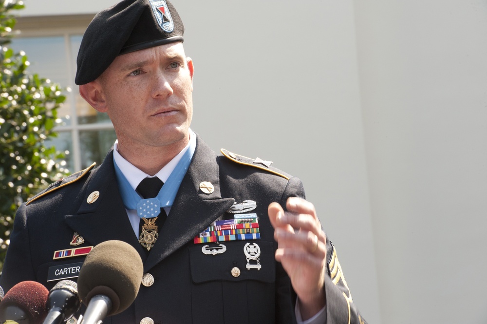 Medal of Honor ceremony in honor of Staff Sgt. Ty Carter
