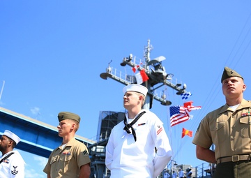 USS Boxer departs San Diego