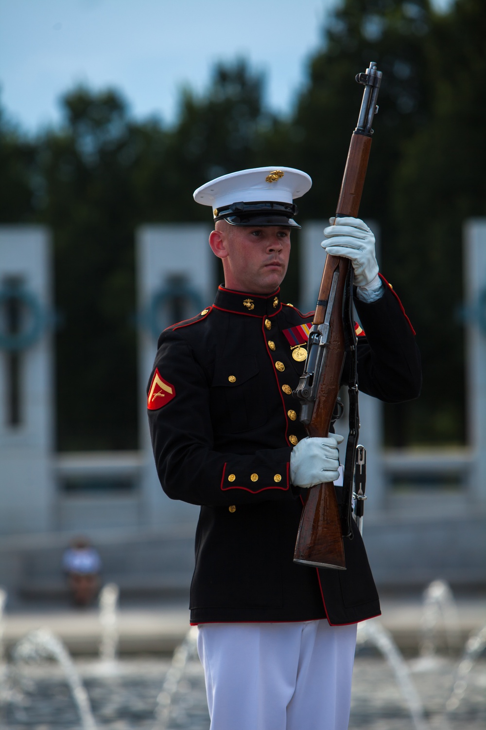 Silent Drill Platoon Performing at WWII Memorial