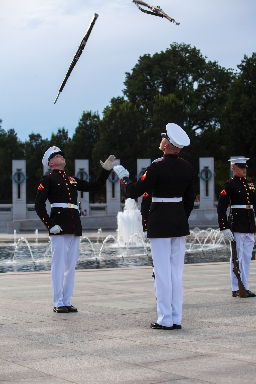 Silent Drill Platoon Performing at WWII Memorial