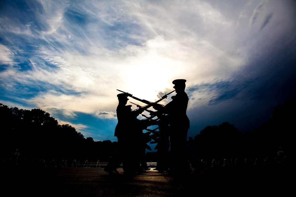 Silent Drill Platoon Performing at WWII Memorial