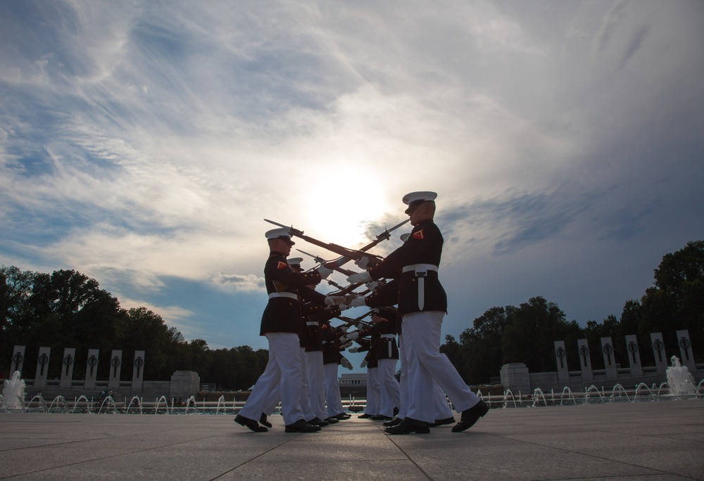 Silent Drill Platoon Performing at WWII Memorial