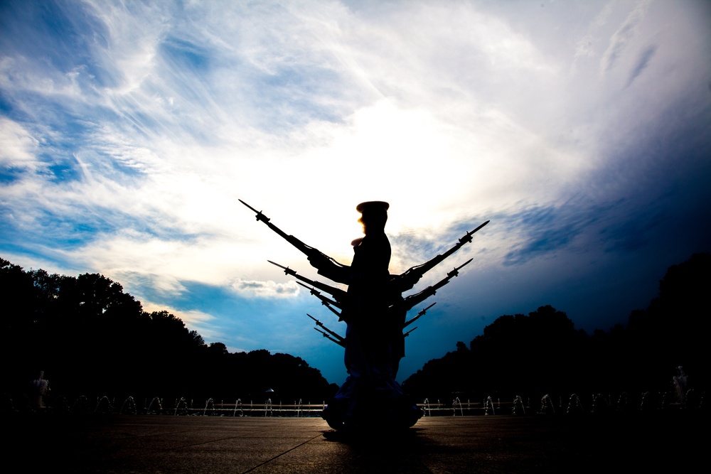 Silent Drill Platoon Performing at WWII Memorial