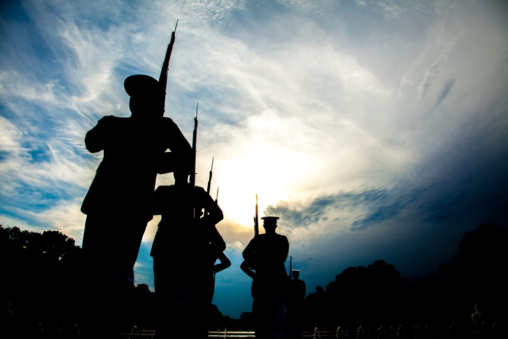 Silent Drill Platoon Performing at WWII Memorial