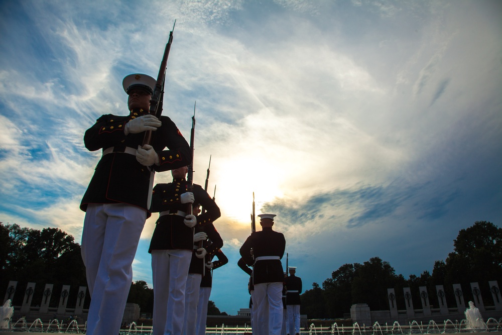 Silent Drill Platoon Performing at WWII Memorial