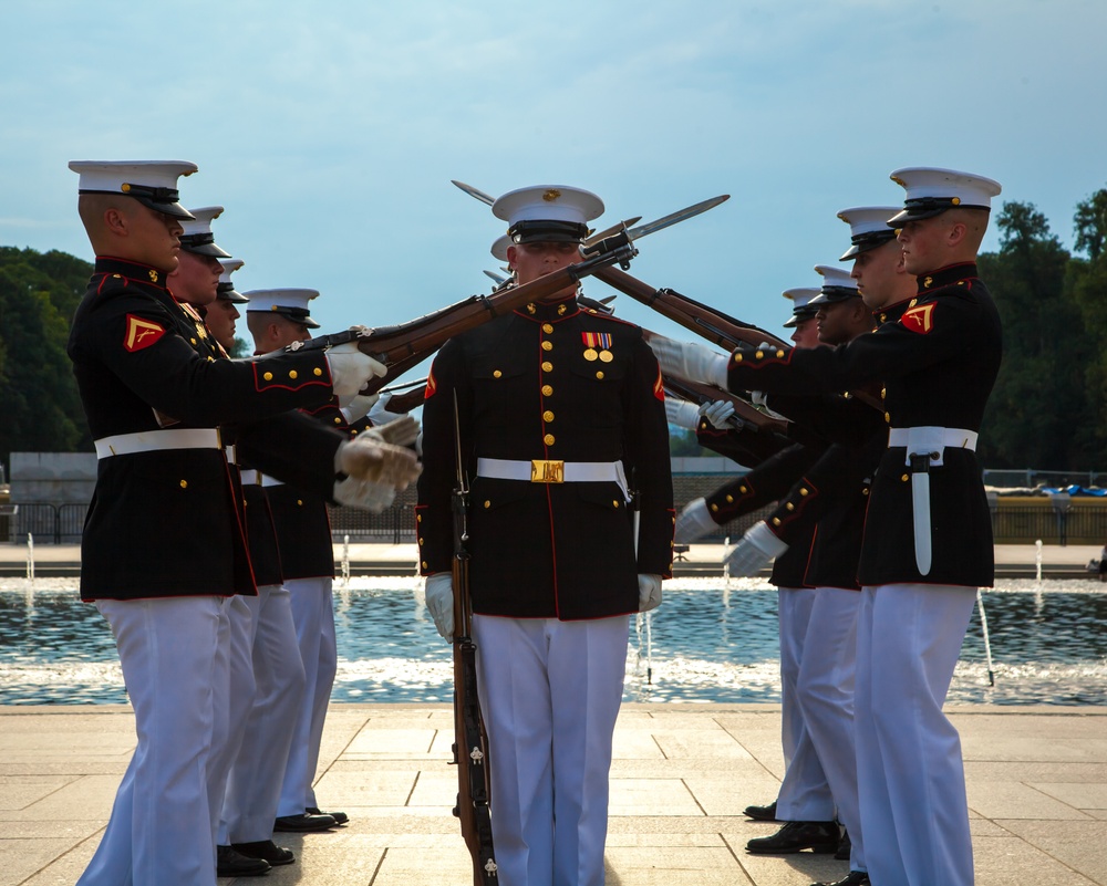 Silent Drill Platoon Performing at WWII Memorial