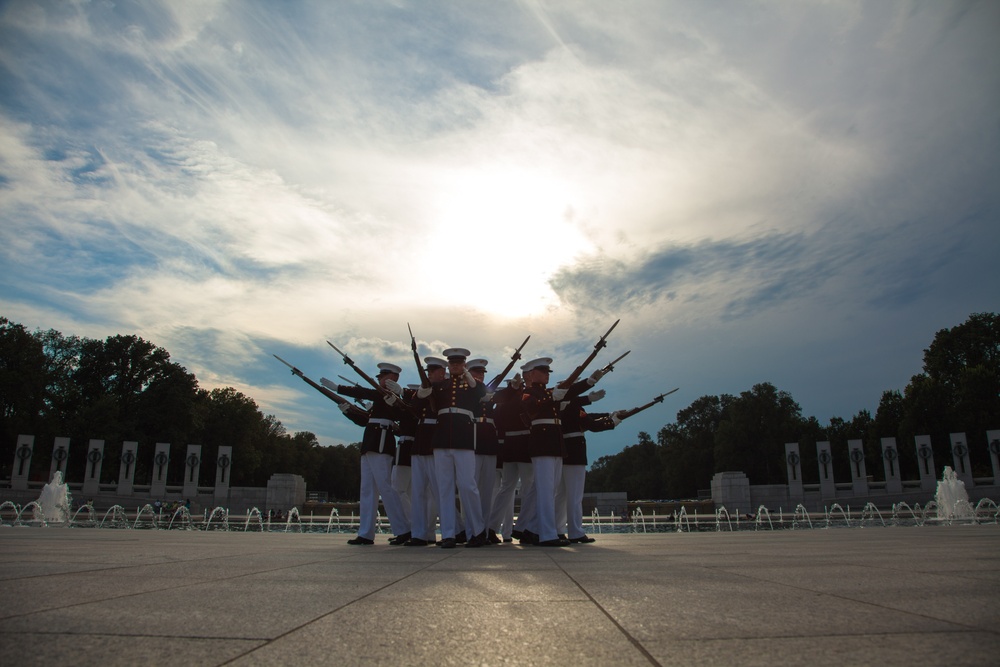 Silent Drill Platoon Performing at WWII Memorial