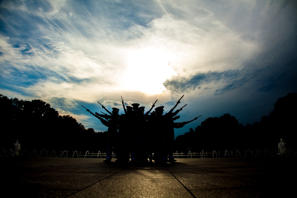 Silent Drill Platoon Performing at WWII Memorial