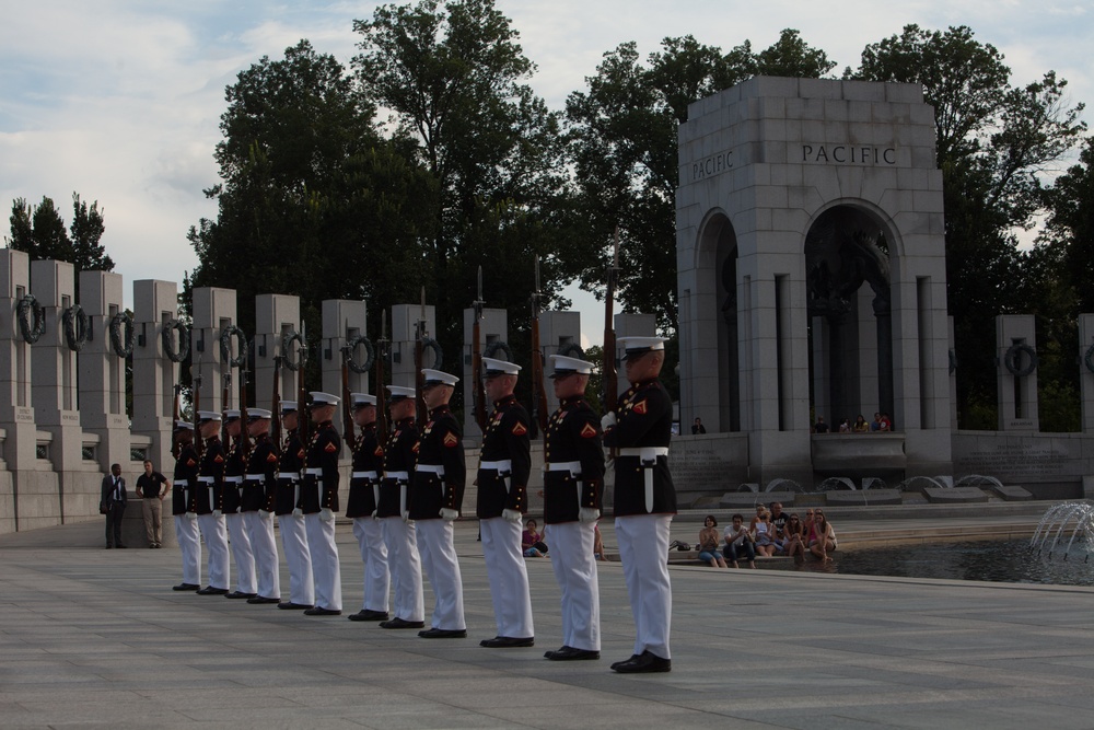 Silent Drill Platoon Performing at WWII Memorial