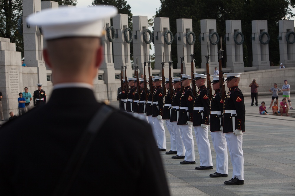 Silent Drill Platoon Performing at WWII Memorial