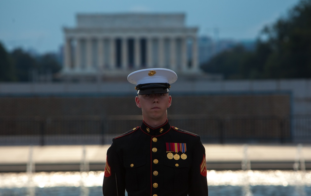 Silent Drill Platoon Performing at WWII Memorial