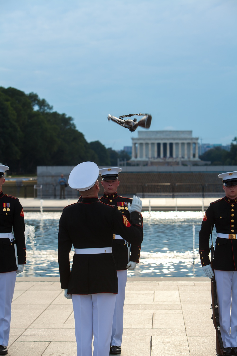 Silent Drill Platoon Performing at WWII Memorial