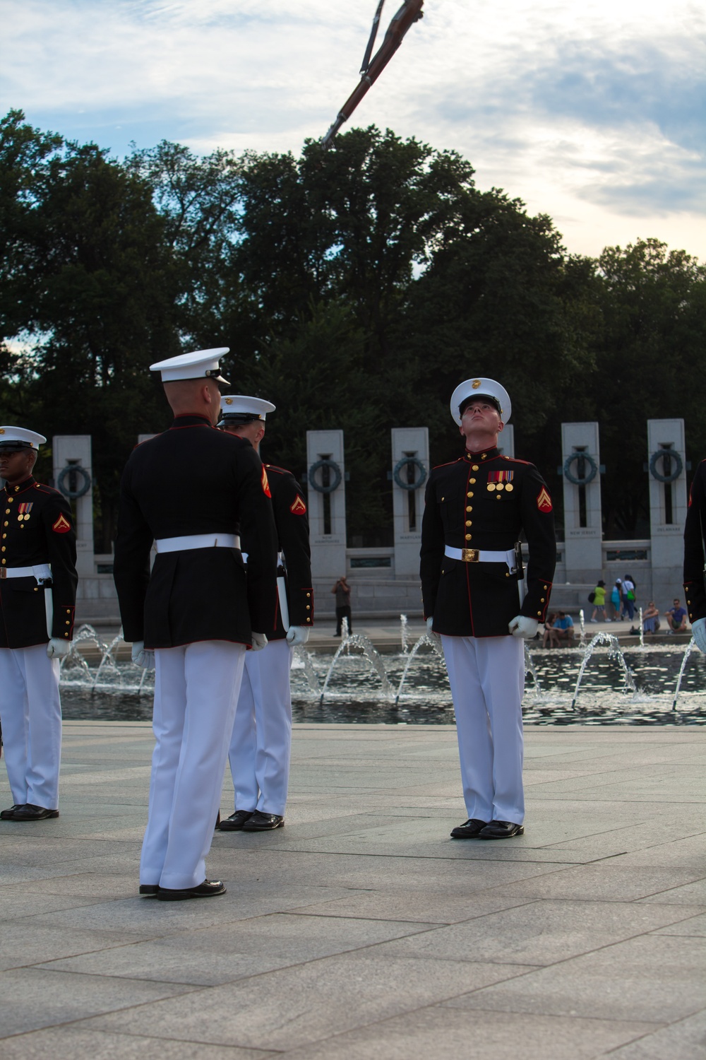 Silent Drill Platoon Performing at WWII Memorial