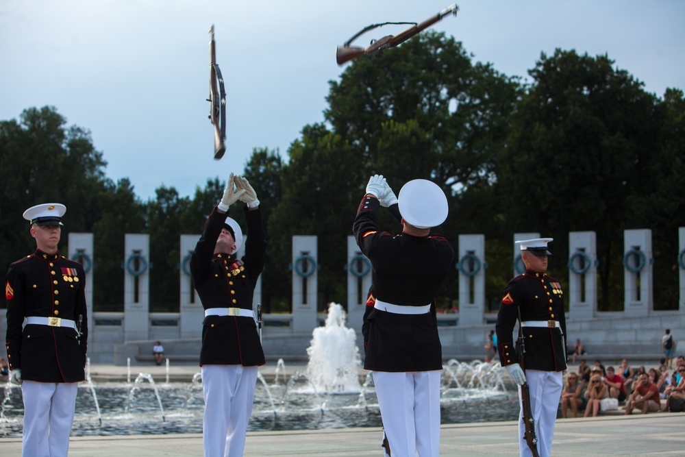 Silent Drill Platoon Performing at WWII Memorial