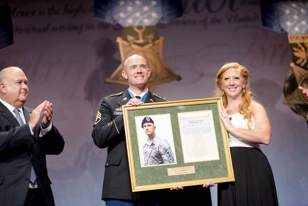 Medal of Honor Hall of Heroes Induction Ceremony in honor of US Army Staff Sgt. Ty Michael Carter