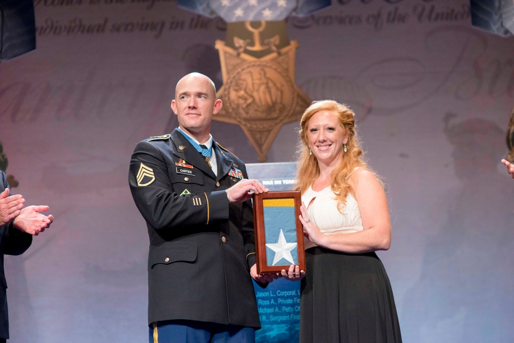 Medal of Honor Hall of Heroes Induction Ceremony in honor of US Army Staff Sgt. Ty Michael Carter