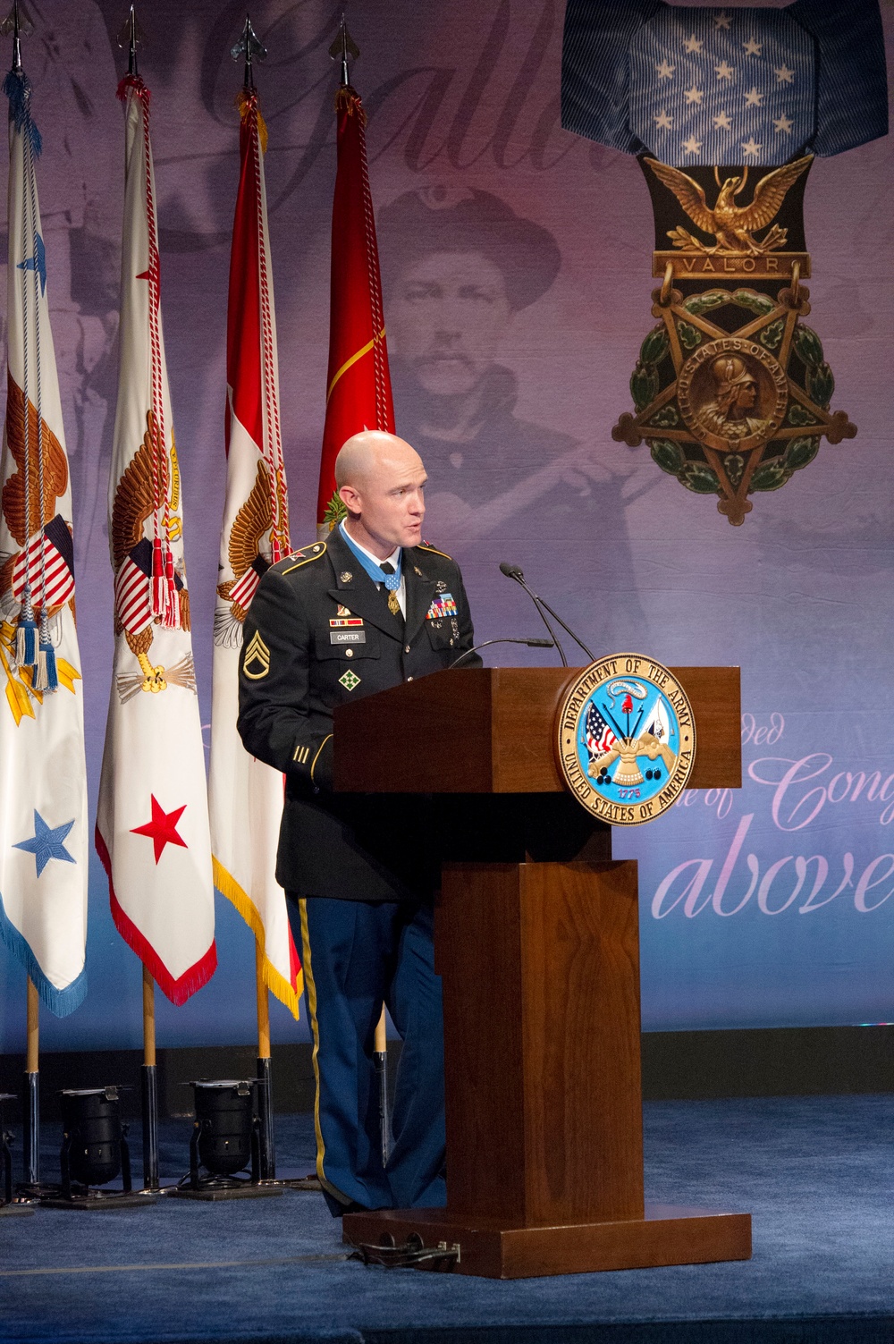 Medal of Honor Hall of Heroes Induction Ceremony in honor of US Army Staff Sgt. Ty Michael Carter