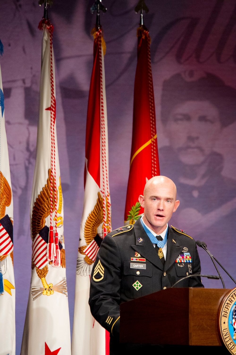 Medal of Honor Hall of Heroes Induction Ceremony in honor of US Army Staff Sgt. Ty Michael Carter