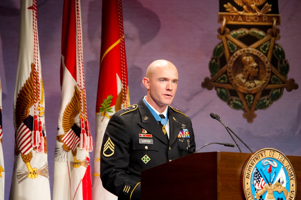 Medal of Honor Hall of Heroes Induction Ceremony in honor of US Army Staff Sgt. Ty Michael Carter