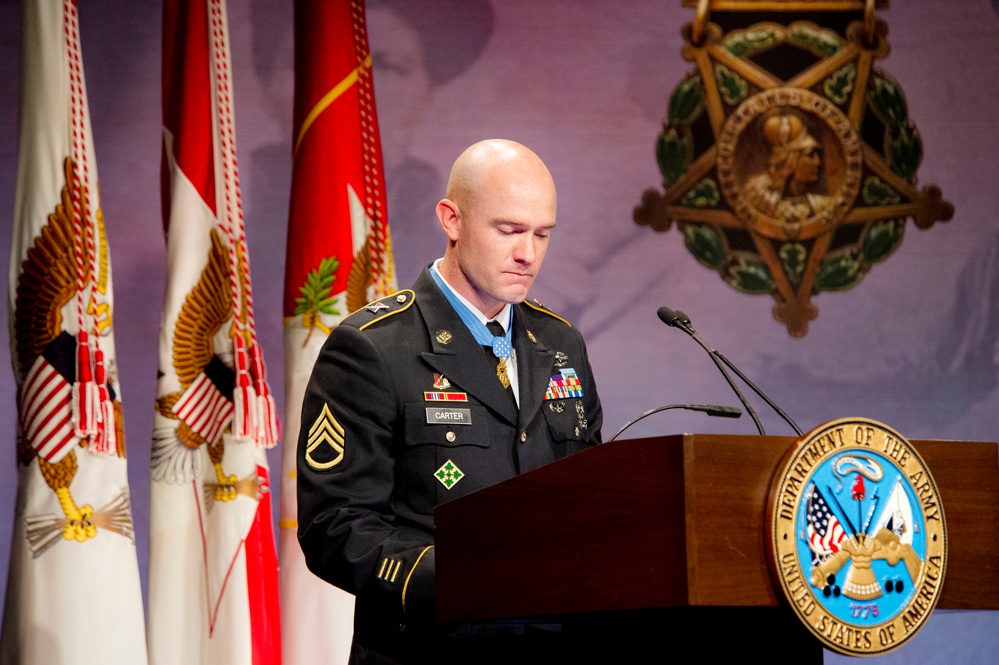 Medal of Honor Hall of Heroes Induction Ceremony in honor of US Army Staff Sgt. Ty Michael Carter