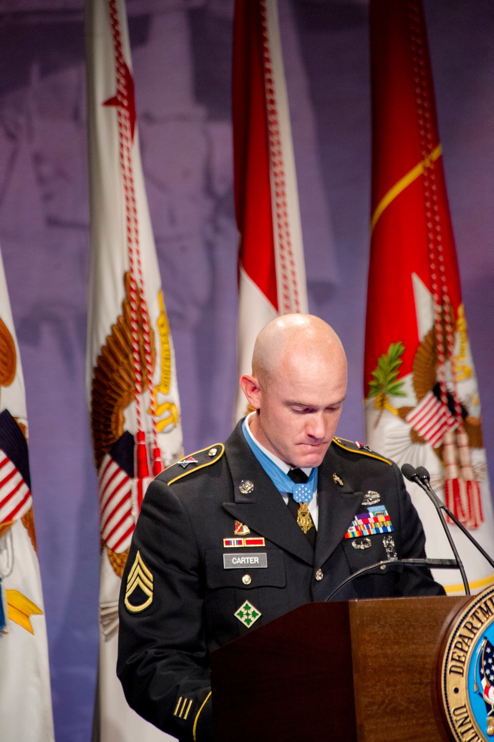 Medal of Honor Hall of Heroes Induction Ceremony in honor of US Army Staff Sgt. Ty Michael Carter