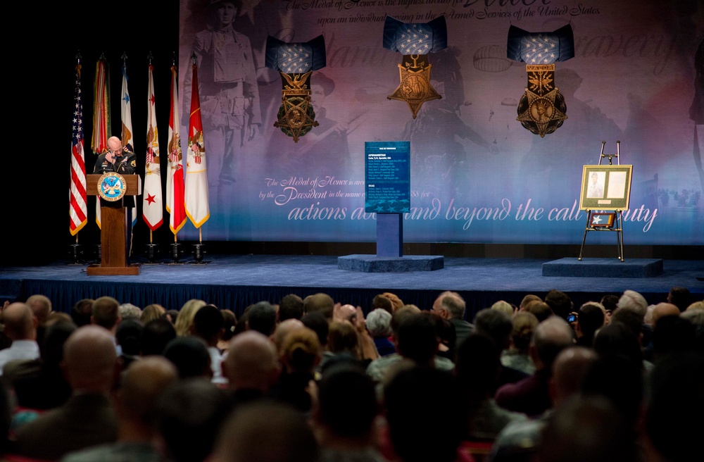 Medal of Honor Hall of Heroes Induction Ceremony in honor of US Army Staff Sgt. Ty Michael Carter