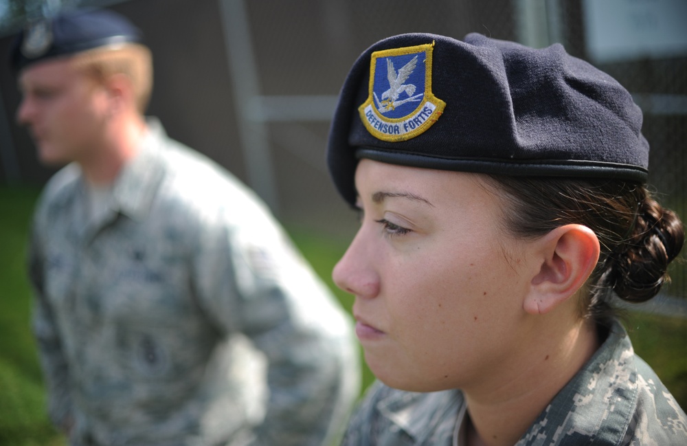 Air Force Security Forces train with K9 companions