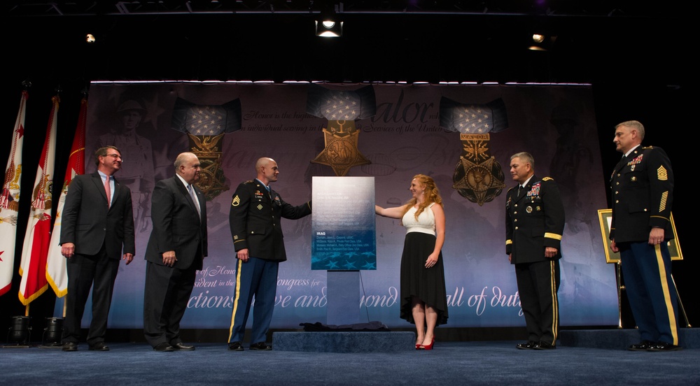 Medal of Honor Hall of Heroes Induction Ceremony in honor of US Army Staff Sgt. Ty Michael Carter