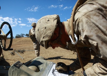 On the Gun Line with Cannon Cockers during regimental fire exercise