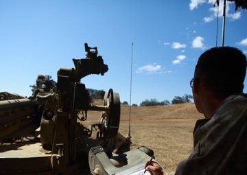 On the Gun Line with Cannon Cockers during regimental fire exercise