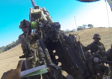 On the Gun Line with Cannon Cockers during regimental fire exercise