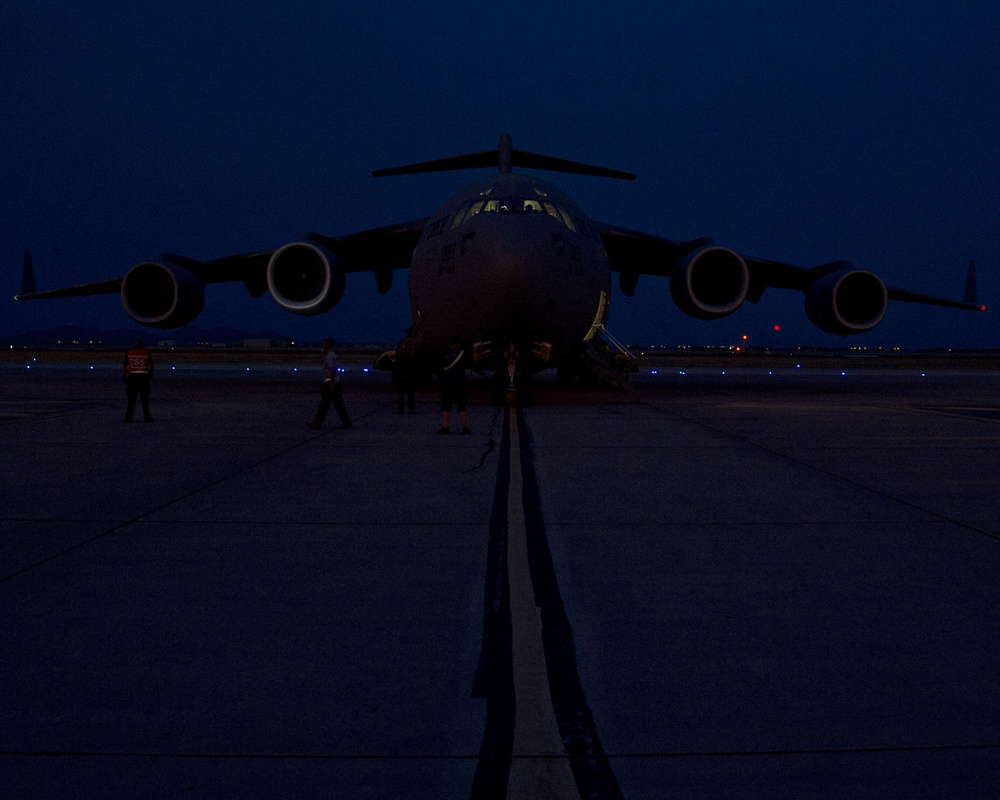 Lights out, gears up: Airfield comes alive at night